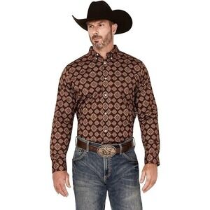 Cody James Men's Bite The Bullet Southwestern Shirt 3XT Brown Western Cowboy NEW